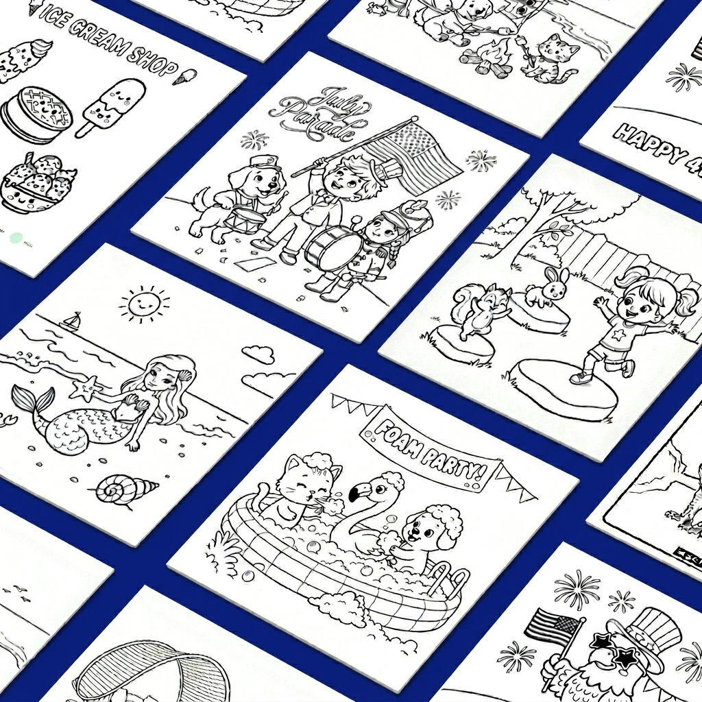 Free July Coloring Pages for Kids: Printable Summer Activities