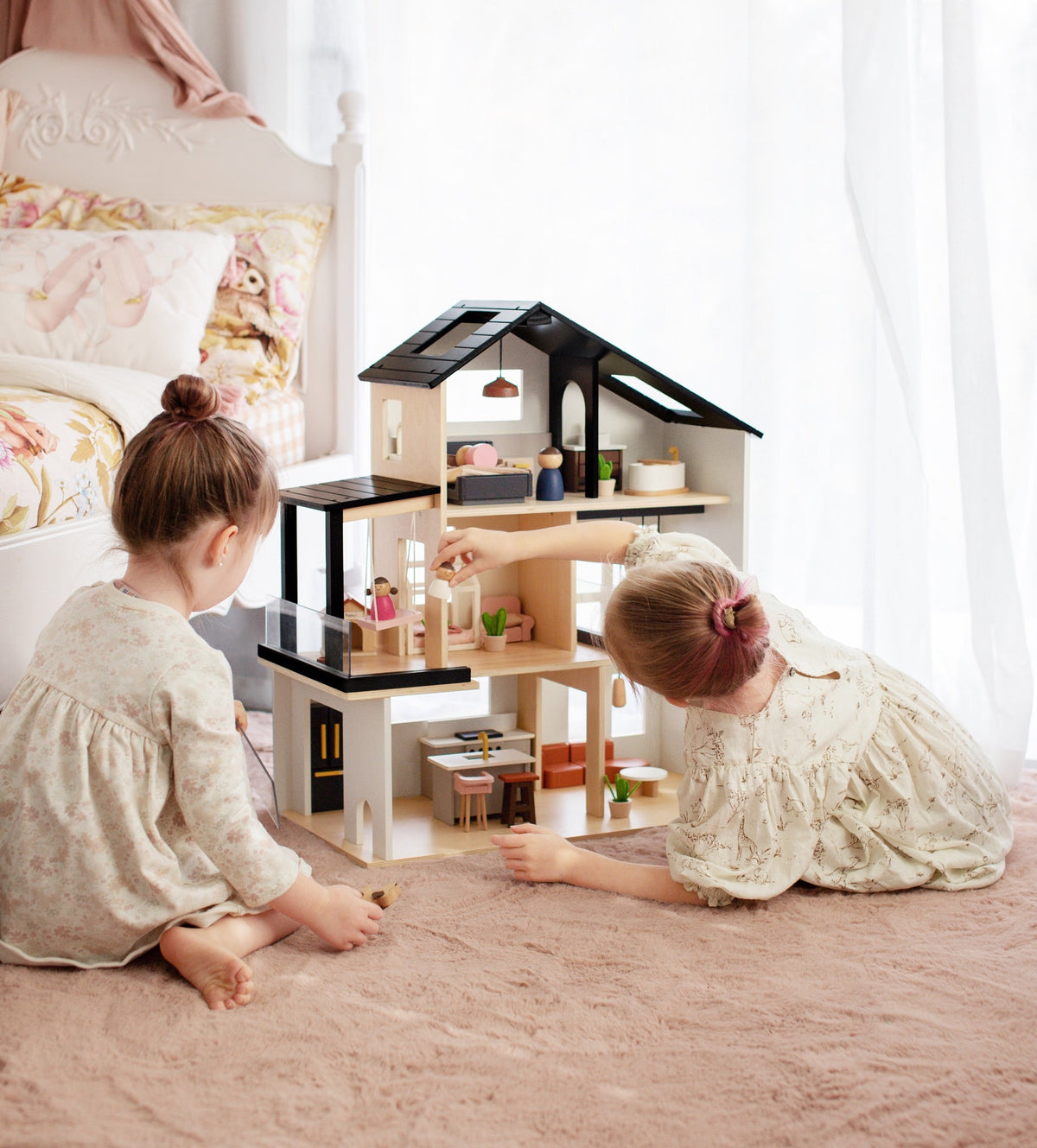 Tiny Land Modern Wooden Dollhouse Featured by Parents
