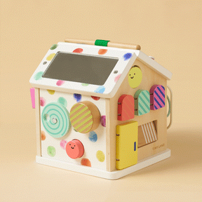 The Tiny Land Brain & Hands Playset — Montessori Box (4–6 Months) + Activity Cube is a developmental toy that encourages creativity and learning through hands-on, interactive play.